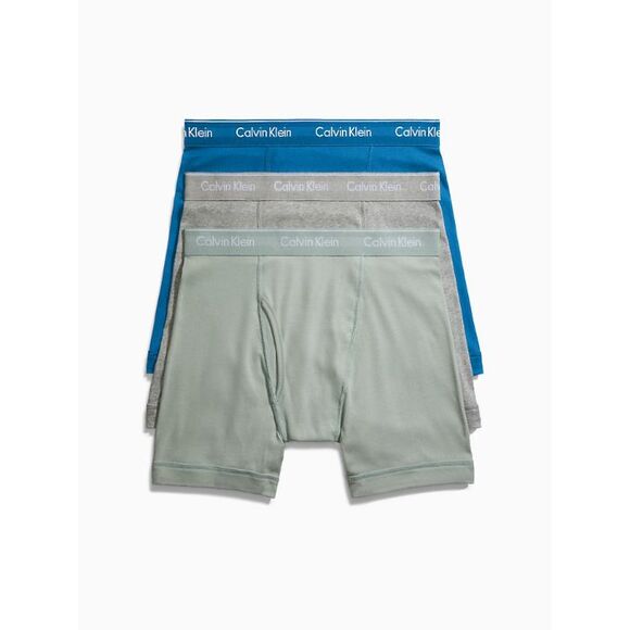 CALVIN KLEIN Men's Underwear Boxer Briefs 100% Cotton Classic Fit Size XL 3-Pack - Picture 1 of 2